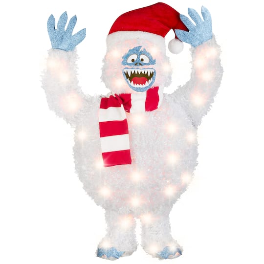 28" Rudolph Bumble 3D Holiday Lighted Tinsel Sculpture